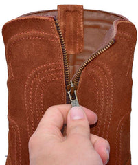 Los Altos Men's Genuine Lizard Teju Skin Leather Insole and Lining Zipper Black Roper Toe Boot