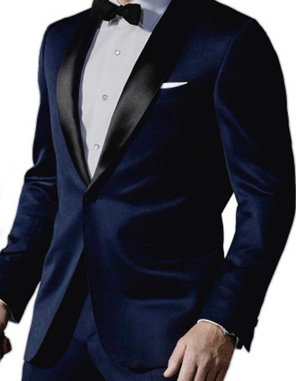 Mens 007 James Bond Navy Wool Tuxedo 1 MJ-4628  - from alligatorwarehouse.com