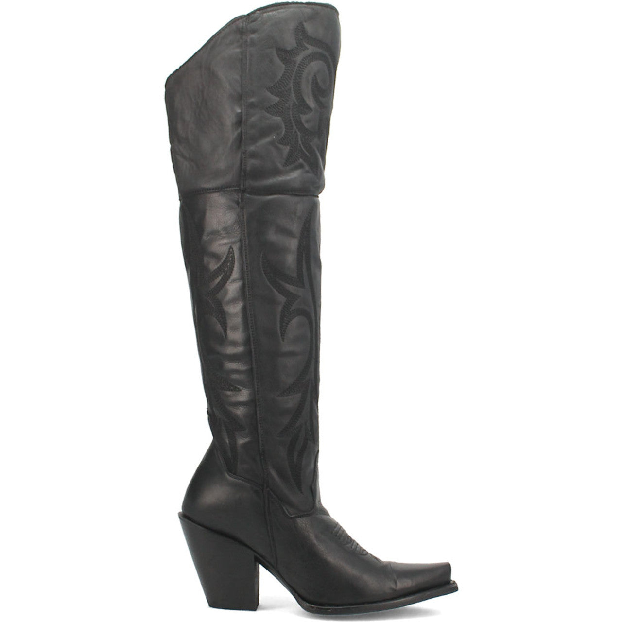 Dan Post Womens Jilted Black 20 Snip Toe Over-the-Knee Zipper Boot 1 DP3789_6_M  - from alligatorwarehouse.com