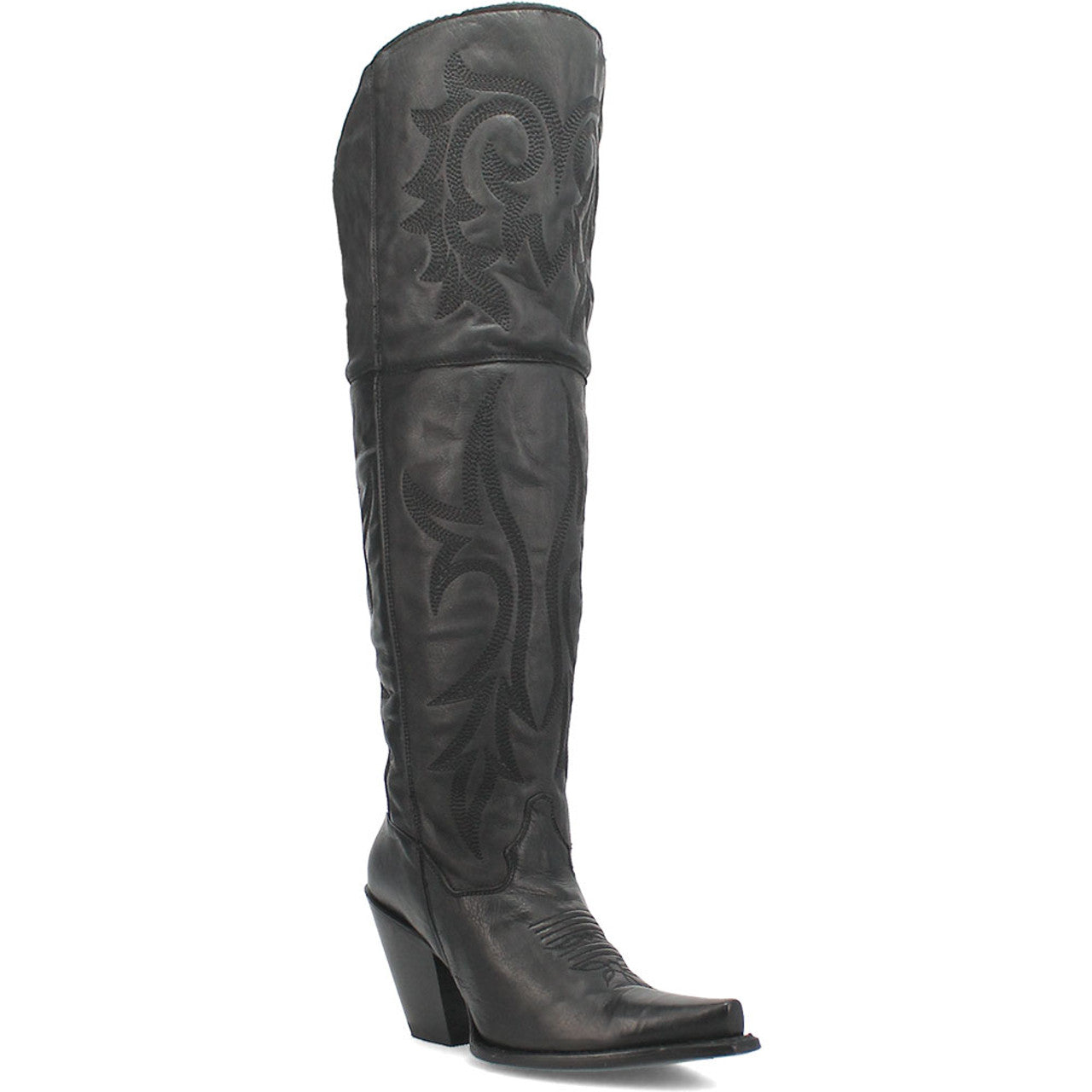 Dan Post Womens Jilted Black 20 Snip Toe Over-the-Knee Zipper Boot 2 DP3789_6_M  - from alligatorwarehouse.com