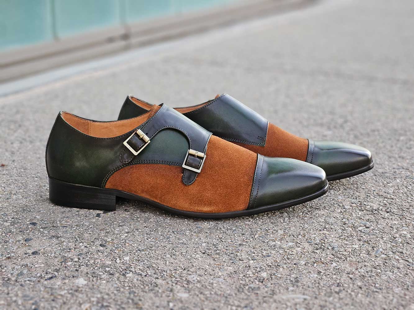 KS524-16SC Double Monk Strap 3 KS524-16SCBROWN75  - from alligatorwarehouse.com