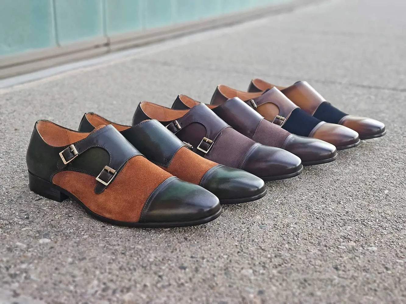 KS524-16SC Double Monk Strap 7 KS524-16SCBROWN75  - from alligatorwarehouse.com