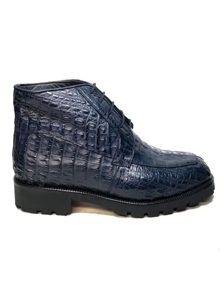 Los Altos All-Over Crocodile Lace Up Ankle Boots 6   - from alligatorwarehouse.com