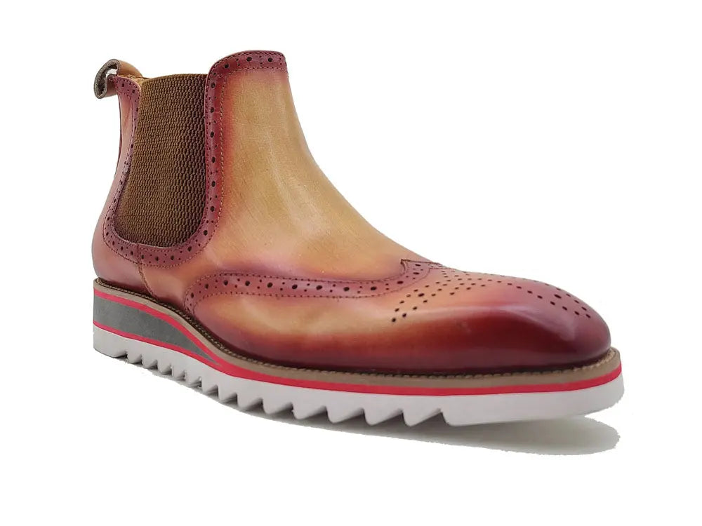 Leather Chelsea Boot With Lightweight Sole 8 KB550-19BURGUNDY8  - from alligatorwarehouse.com