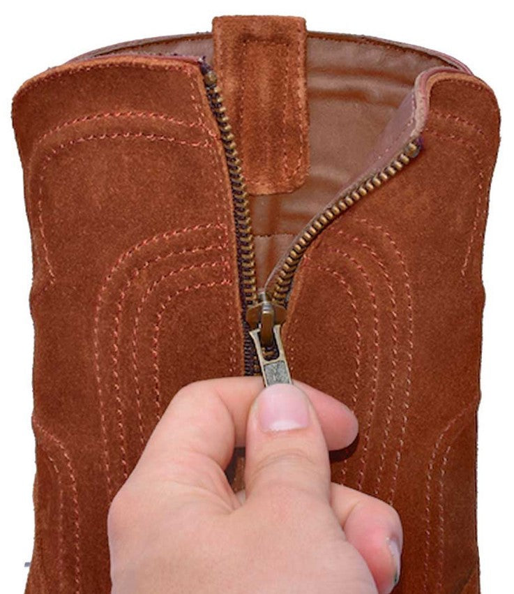 Los Altos Men's Genuine Lizard Teju Leather Insole Skin Brown Zipper Roper Toe Boot 2   - from alligatorwarehouse.com