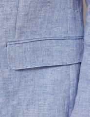 Mens Linen Suit For Beach Wedding - Summer Suit in Light Blue