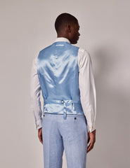 Mens Linen Suit For Beach Wedding - Summer Suit in Light Blue