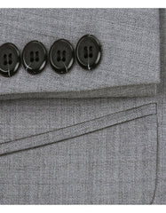 Light Grey Suit - Silver Gray Suit For Wedding - Mens Basic two Button Classic Fit Optional Vest Light Grey Suit
