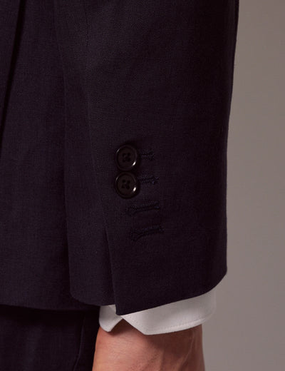 Mens Linen Suit For Beach Wedding - Summer  Suit in Navy Linen 11 Y8-7741  - from alligatorwarehouse.com