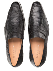 Lisbon Ostrich Black By Mezlan Made In Spain Brand