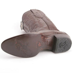 Los Altos Brown Snip Toe Boots Genuine Teju Lizard Skin