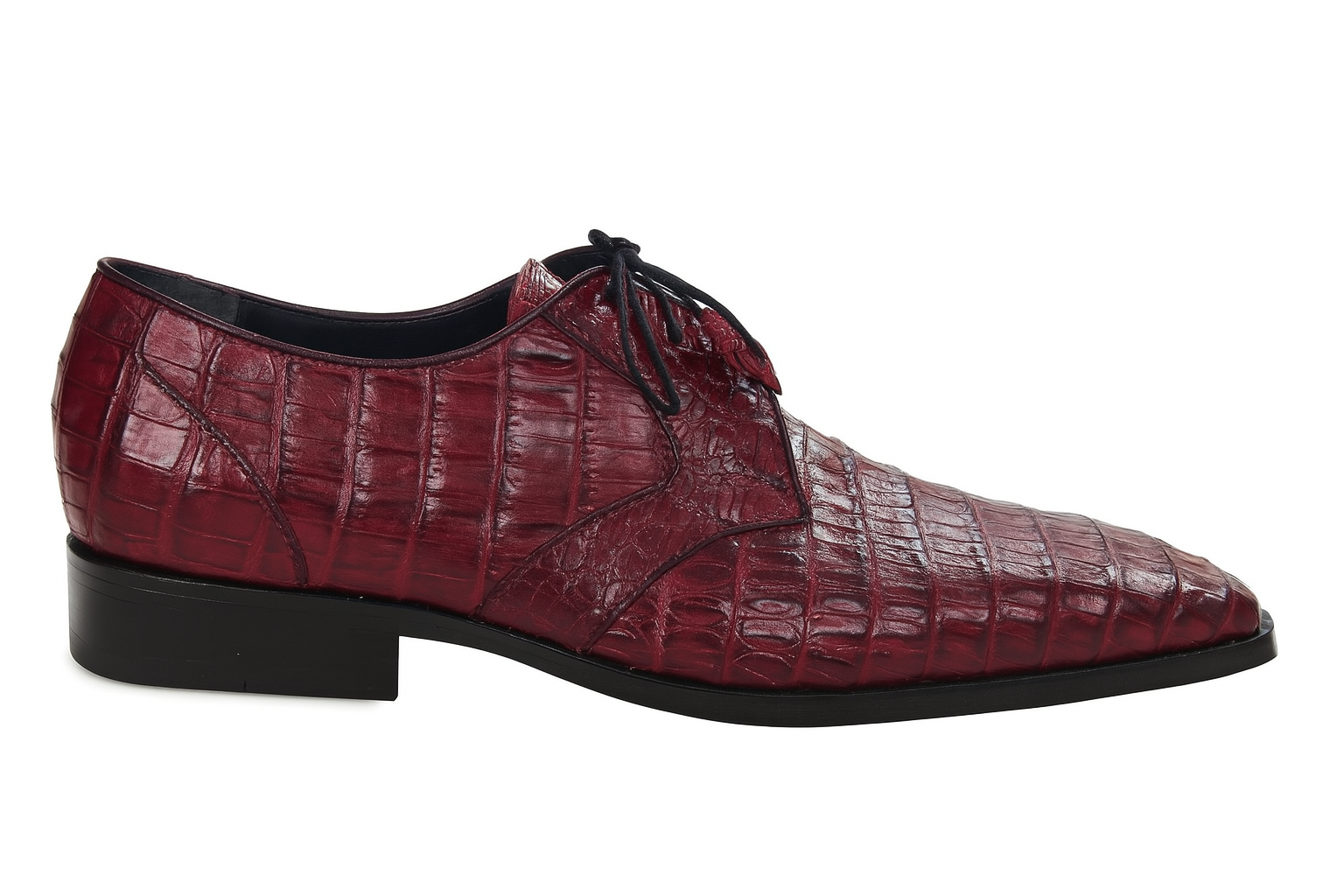Los Altos Men's Burgundy Crocodile Shoes Gator Shoes 5   - from alligatorwarehouse.com