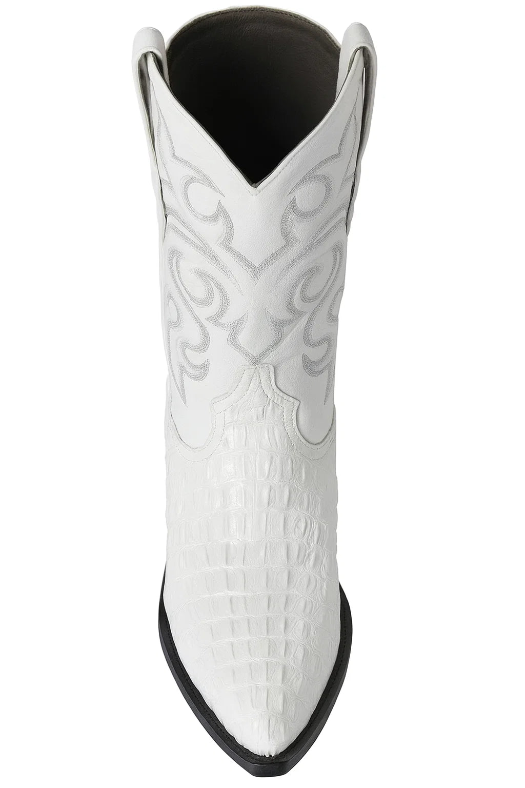 Los Altos Men’s Dress Cowboy Boot – White Crocodile