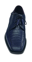 Los Altos Oxford Blue Caiman & Belly Crocodile Shoes