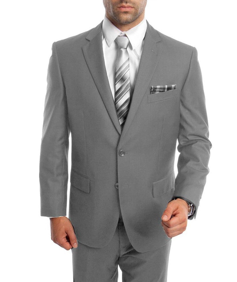 Bacchus Collection - Modern Fit Suit 2 Button 2 Piece in Light Gray 1 SO4M202-05-LIGHTGRAY  - from alligatorwarehouse.com