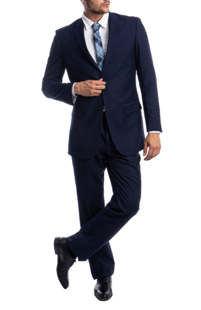 Bacchus Collection - Modern Fit Suit 2 Button 2 Piece in Navy 1 SO4M202-11-NAVY  - from alligatorwarehouse.com