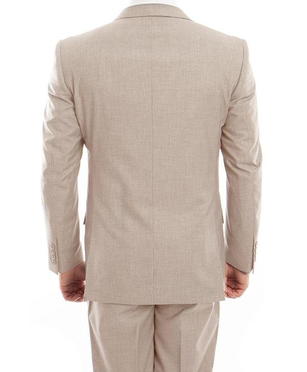 Arezzo Collection - 100% Wool Suit Modern Fit Italian Style 2 Piece in Tan 2 SO4MW246-06-Tan  - from alligatorwarehouse.com