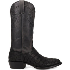 Dan Post Men’s Makara Genuine Caiman Black 13” Medium Round Toe Leather Boot