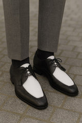 Marco Di Milano Andretti Black/White Ostrich Leg Shoes
