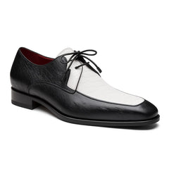 Marco Di Milano Andretti Black/White Ostrich Leg Shoes