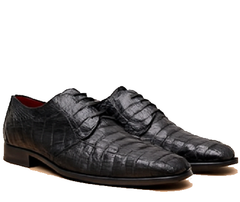 Marco Di Milano Cancun Black Caiman Crocodile Derby Shoes