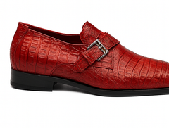 Marco Di Milano Mens Red Caiman Gator Dress Shoes Rovigo