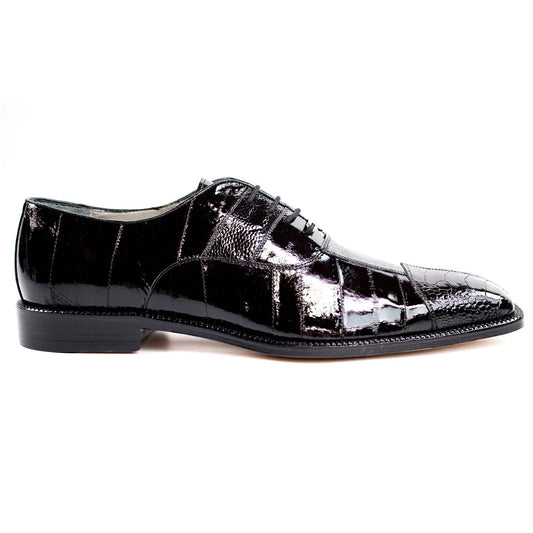 Mens Black Eel Skin Dress Shoes Collection - Premium Mens Black Eel Skin Dress Shoes at alligatorwarehouse.com
