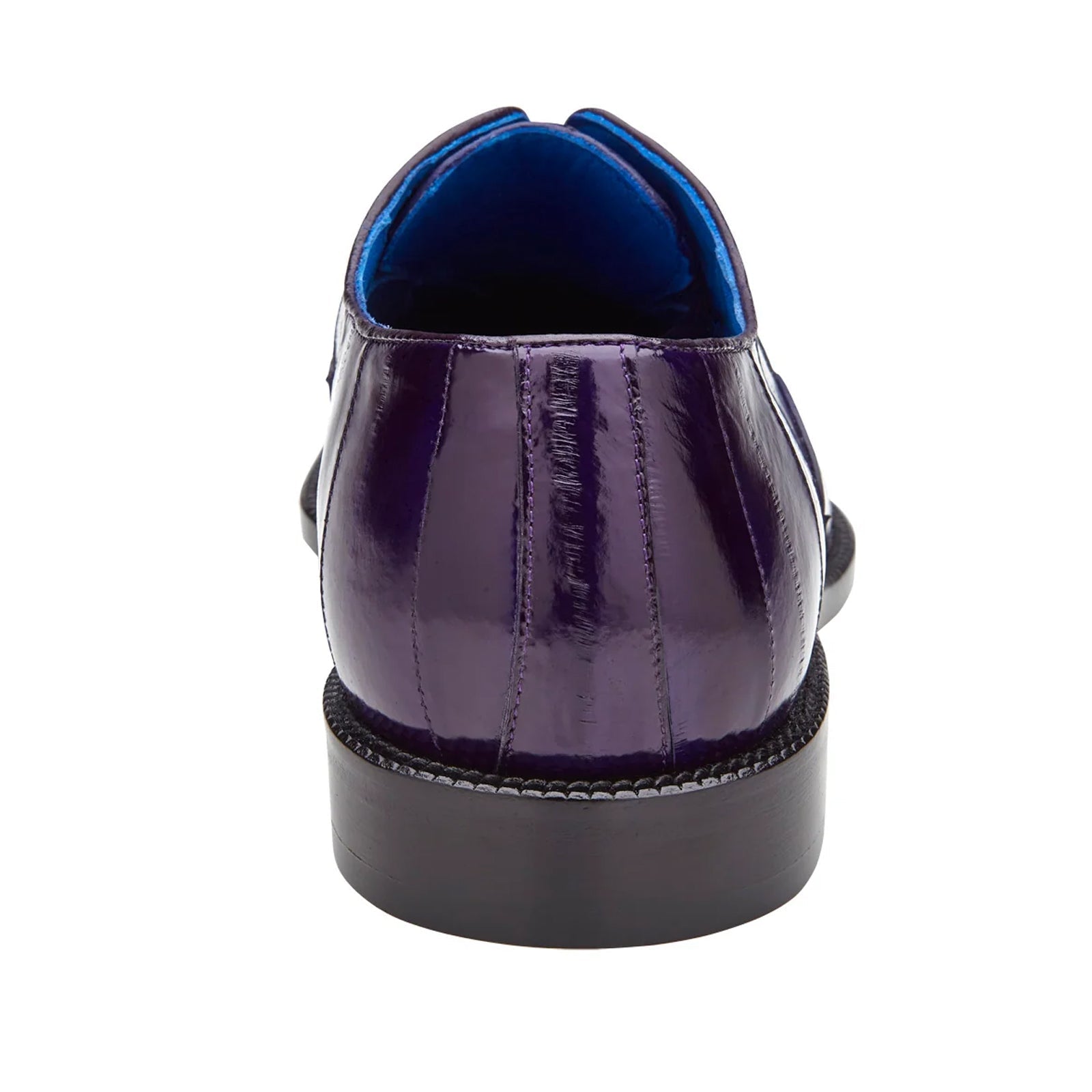 Men's Belvedere Mare Ostrich Leg & Eel Skin Dress Shoe in Purple 5 MEN 2P7 PURPLE-M-09.5  - from alligatorwarehouse.com