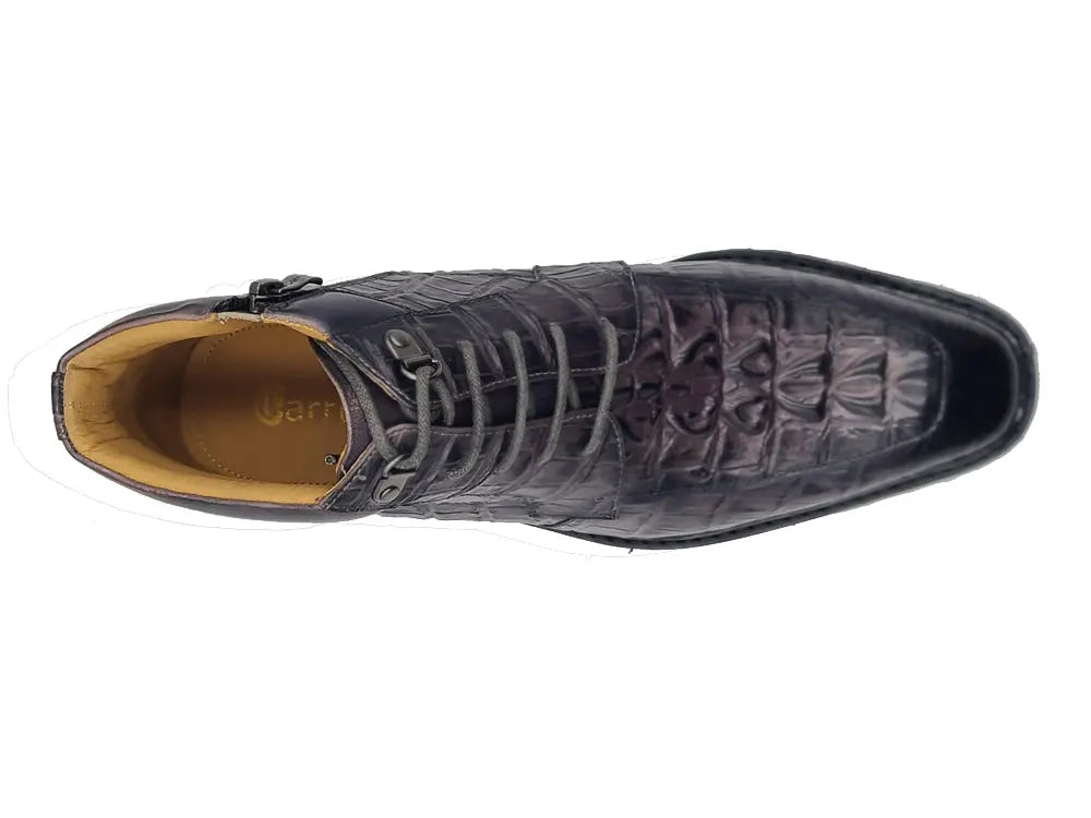 Men's Lace-up Boots Alligator Embossed 15 KB516-50PURPLE10  - from alligatorwarehouse.com