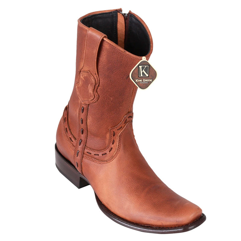 Men's King Exotic Leather Boots Dubai Toe Handcrafted Honey (479B9951) 1   - from alligatorwarehouse.com