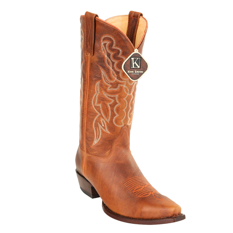 Men's King Exotic Snip Toe Rage Leather Boots Handmade Honey (4949951) 1   - from alligatorwarehouse.com