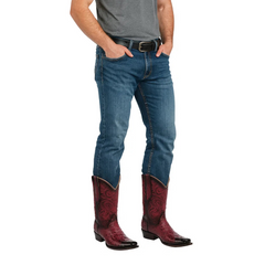 Men’s Black Cherry Full Quill Ostrich Cowboy Boots
