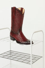 Men’s Black Cherry Full Quill Ostrich Cowboy Boots