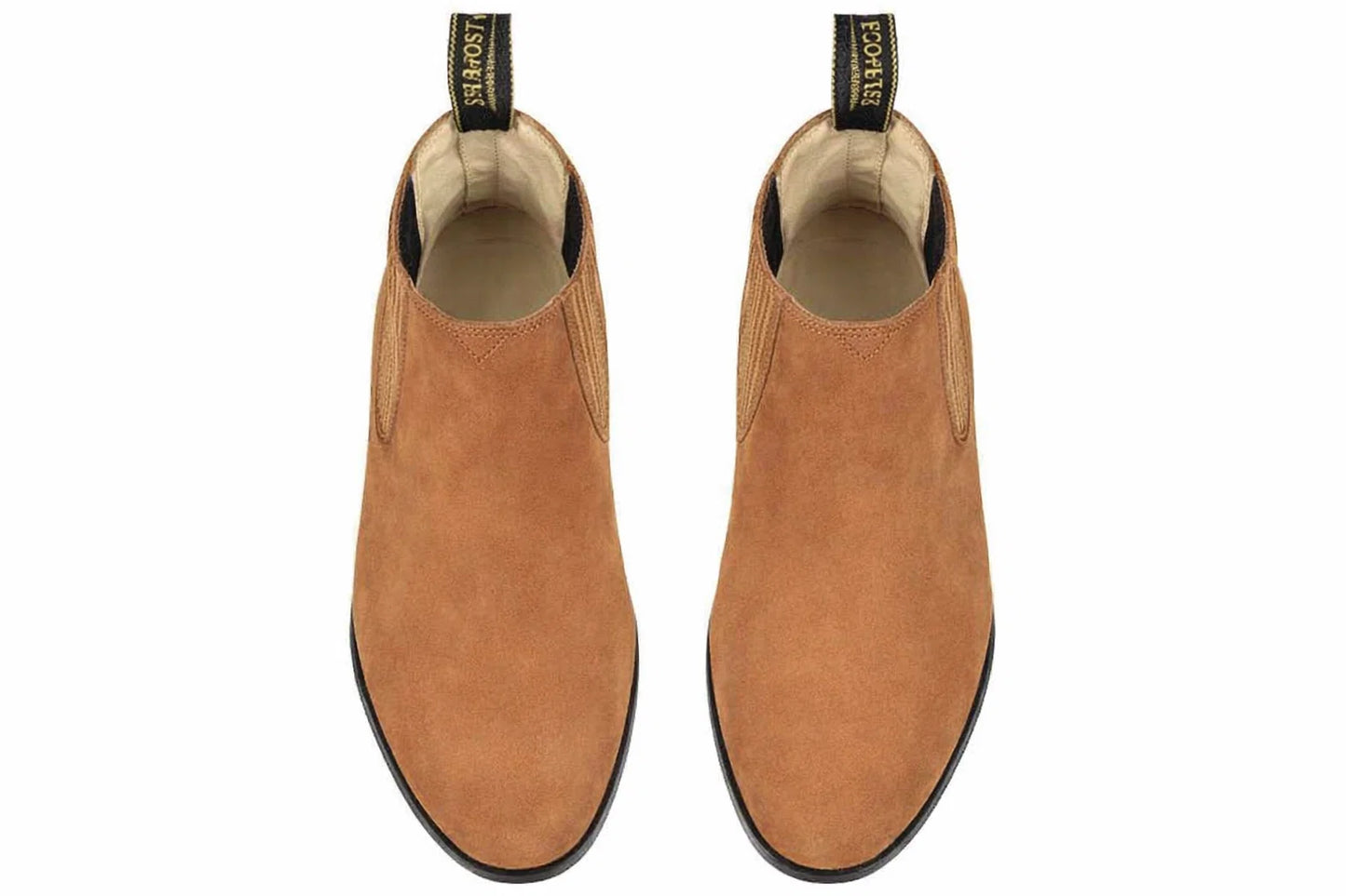 Men’s Camel Genuine Suede Charro Leather Short Boots