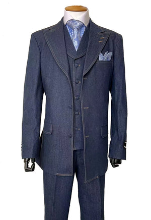 Men's Denim Formal Suit