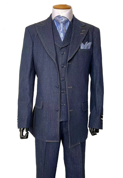 Men's Denim Formal Suit