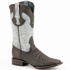 Ferinni Boot - Mens Dress Cowboy Boot - Ferrini Stampede Men's Print Crocodile Boots Handcrafted Black in Black Color