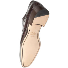 Men’s Genuine Alligator Brown Derby Lace-Up Shoes