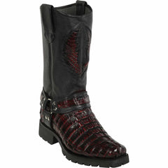 Men’s Los Altos Caiman Tail Skin Biker Boots