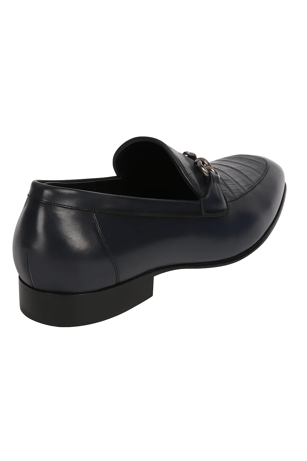 Men’s Prestige Navy Slip-On Shoes – Genuine Crocodile & Calfskin Fusion 6   - from alligatorwarehouse.com