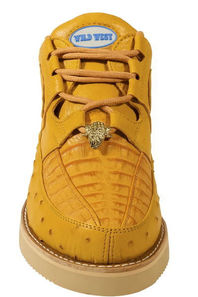 Men's Wild West Boots Caiman and Ostrich Skin Shoe