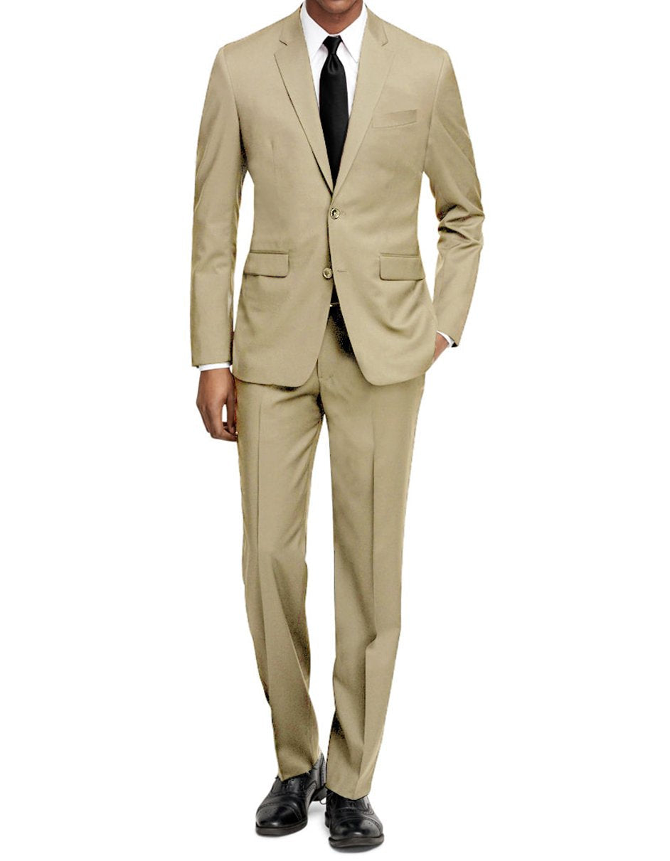 Mens Slim Fit Suit Beige 1 KW-8488  - from alligatorwarehouse.com