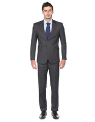 Pleated Suit - Mens Suits With Pleated Pant - Regular Charcoal Grey Fit Suit