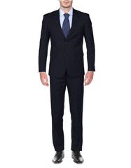 Pleated Suit - Mens Suits With Pleated Pant - Regular Fit Navy Suit