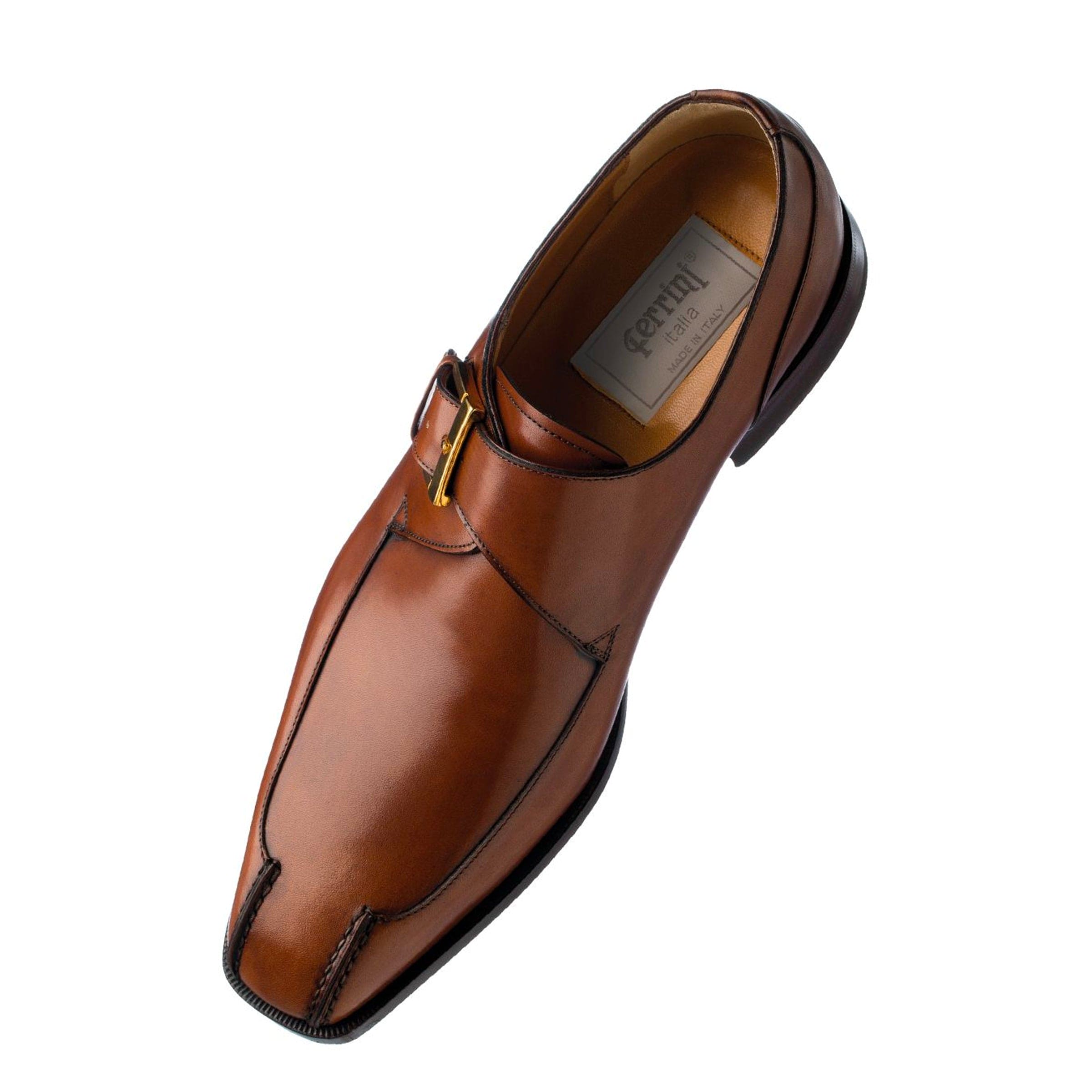 Mens Ferrini Monk Strap Frech Calfskin Dress Shoe in Camel Mens Ferrini Monk Strap Frech Calfskin Dress Shoe in Camel
