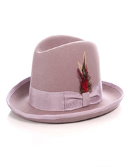 Mens Gangster Godfather Hat in Lavender