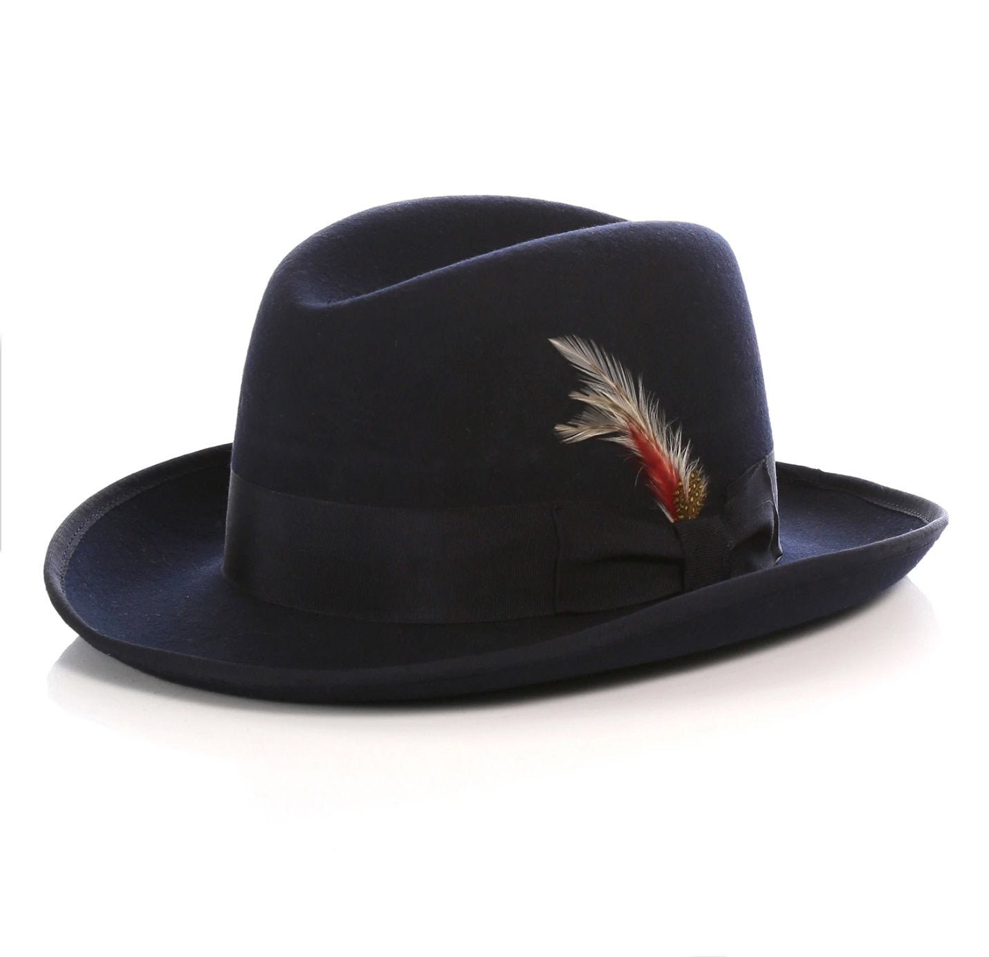 Mens Gangster Godfather Hat in Navy