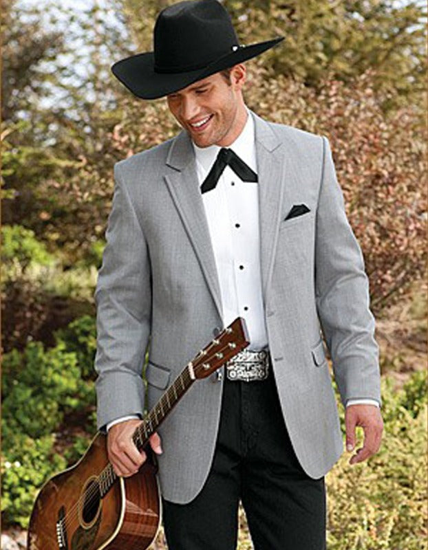 2 Button Cowboy Dinner Jacket in Grey