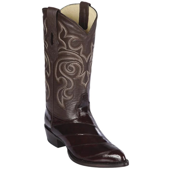 J Toe Cowboy Boots - J Toe Western Boots - Los Altos Boots - Mens Dress Cowboy Boot - Low Priced Mens Brown Eel Boots J-Toe- in   Brown J Toe Cowboy Boots - J Toe Western Boots - Los Altos Boots - Mens Dress Cowboy Boot - Low Priced Mens Brown Eel Boots J-Toe- in   Brown