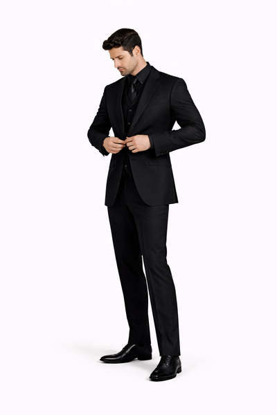 Mens John Wick Vested Black Suit Costume
